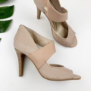 Seychelles Amulet Pumps Sandals Pink Cream Leather High Heels Women's 6.5